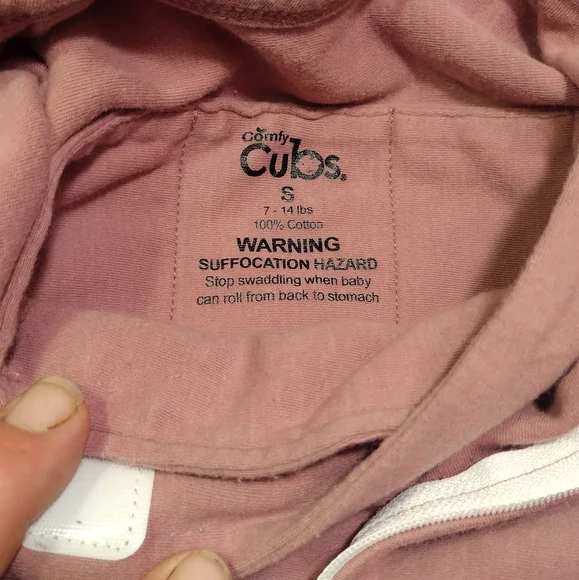 2 Zip Up Swaddles By Comfy Cubs ( TAGGED SMALL ) 7-14 Pounds #3 - Picture 2 of 2